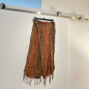 Bohemian Paisley Fringe Scarf